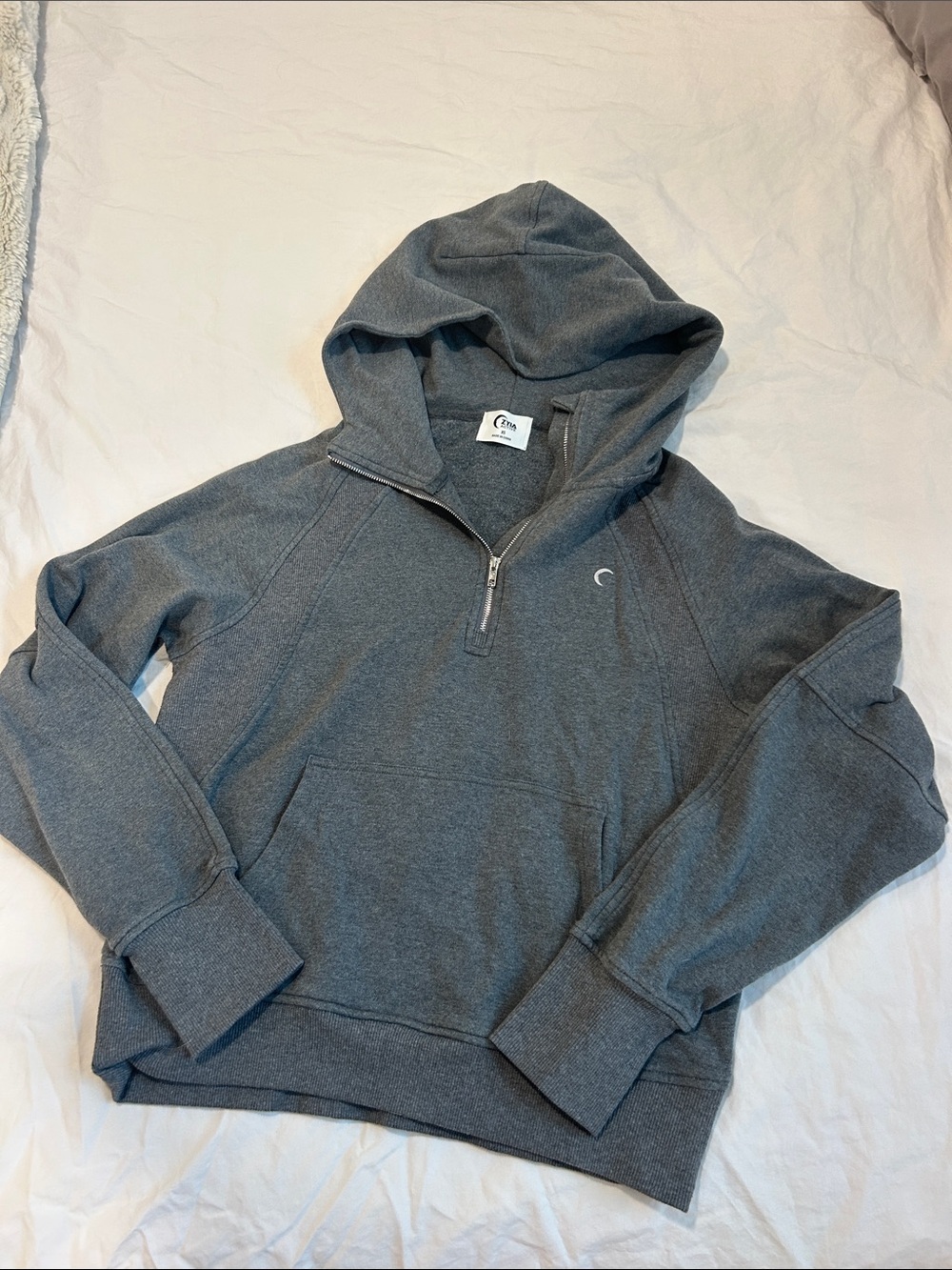 Zyia active quarter zip cotton hoodie size xs